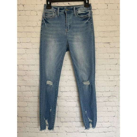 simple society Denim - Women's Simple Society Distressed Medium wash Blue jeans size 5/27